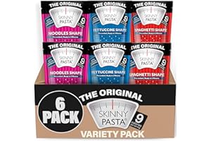 SKINNY PASTA Variety Pack - Healthy Konjac Shirataki Noodles, Low Carb Keto Pasta, Gluten Free, 6 Pack