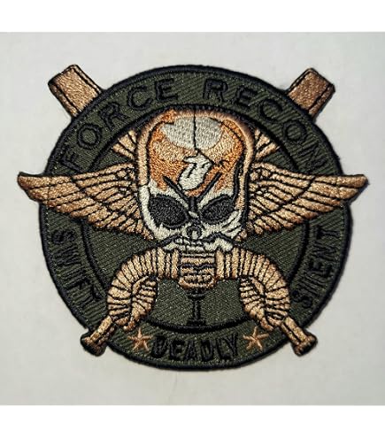 0321 Marine Recon Morale Patch - Tactical Hook & Loop Badge, Oorah!