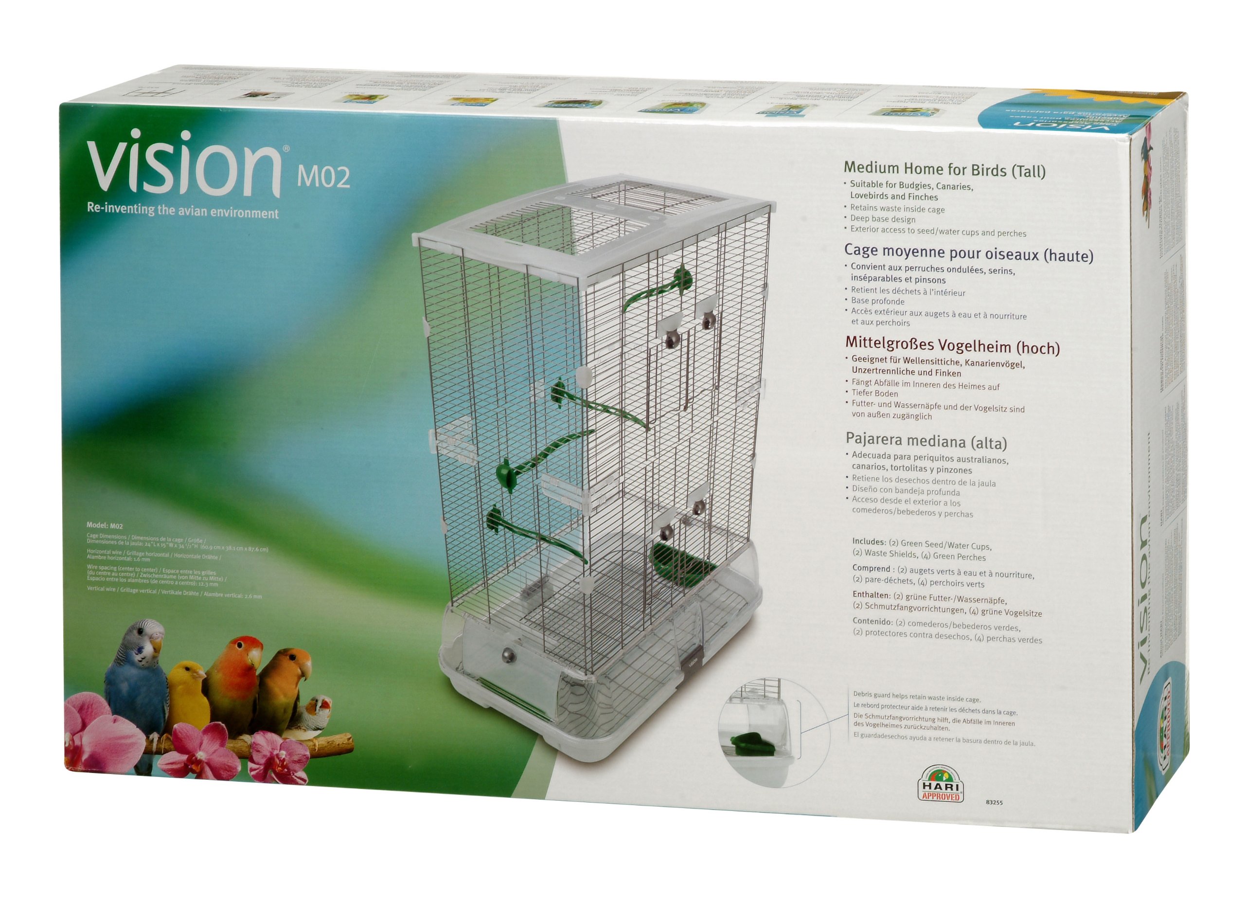 Vision M02 Wire Bird Cage, Bird Home for Parakeets, Finches and