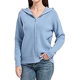 Tronjori Womens Zip up Hooded Cardigan Knitted Hoodies Raglan Sleeve Sweaters Jacket Outerwear Fall Winter