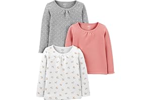 Simple Joys by Carter's Girls Long-Sleeve Shirts, Pack of 3