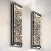 ASD LED 24" Bubble Glass Wall Light Fixture, Outdoor & Indoor Seeded Sconce | 3CCT, Waterproof, Dimmable, Up-Down Glow, ETL L