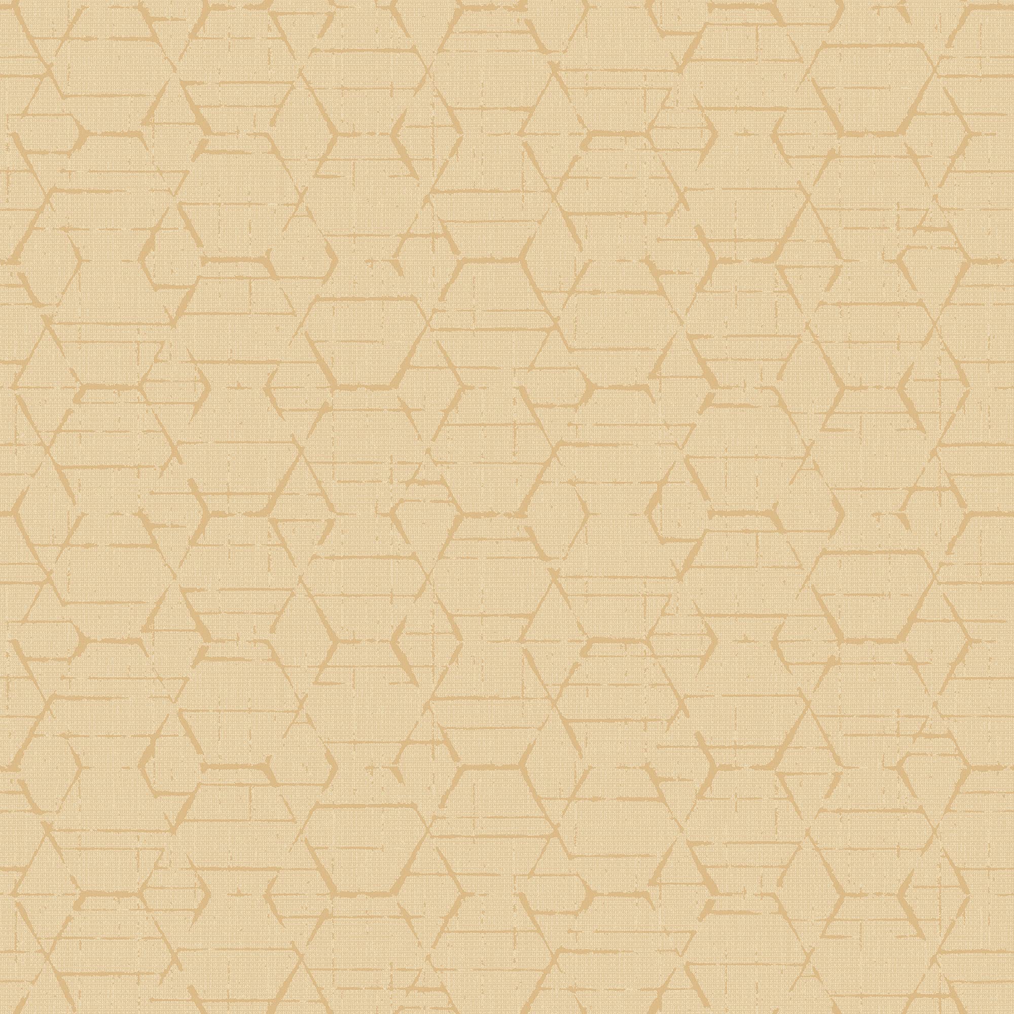 Galerie G78249 Atmosphere Hextex Wallpaper, Ochre/Gold, 10m x 53cm