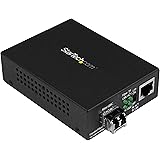 StarTech.com Gigabit Ethernet Fiber Media Converter - Compact - 850nm MM LC - 550m - With MM SFP Transceiver - For 10/100/1000 Networks