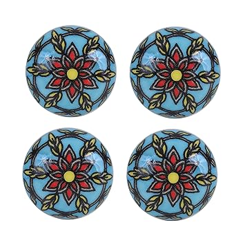 Buy Amber Shine Ceramic Door Knobs Handpainted Decorative Door