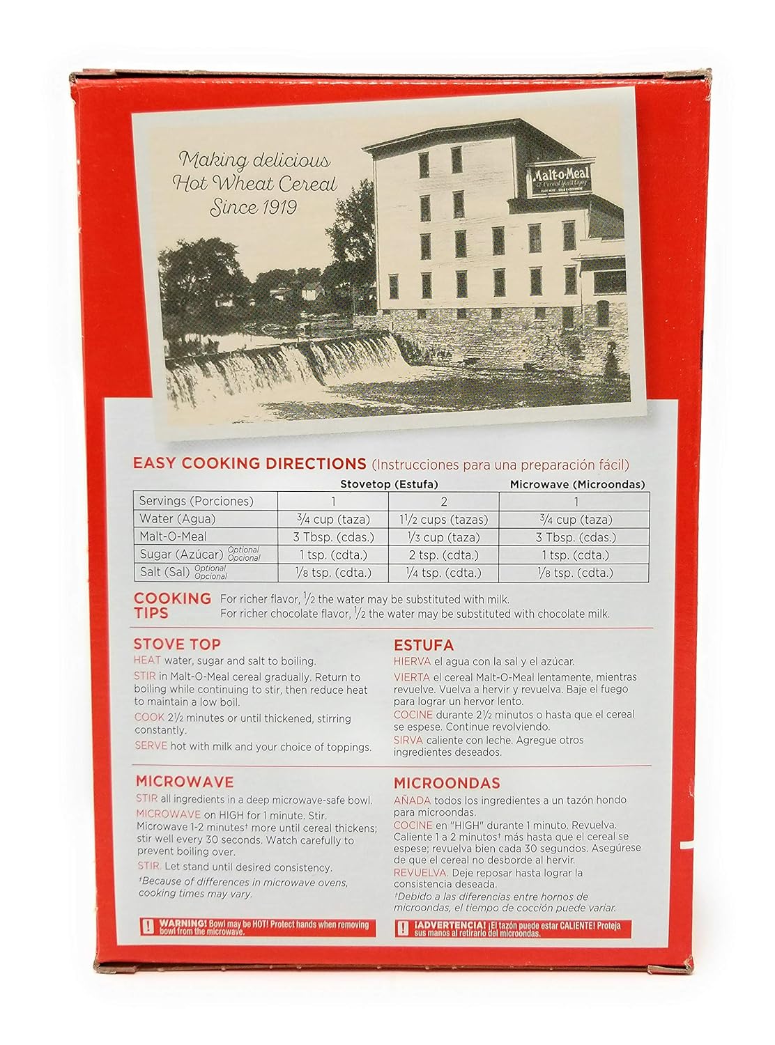 Malt O Meal, Chocolate, Quick Cooking Hot Wheat Cereal, 36oz Box (Pack of 3)