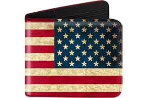BISTUP Kids Teen Boys Cool Wallet Men Mens Men'S Amerian Flag Leather Credit Id Card Cash Holder Man Black Rfid Blocking Zipper Wallets With Coin Pocket Id Window Aesthetic Teen Boy Male Youth Guys