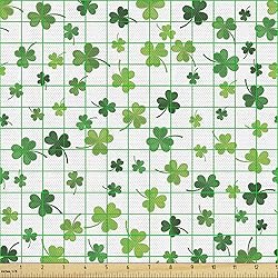 Lunarable Shamrock Fabric by The Yard, St Patrick's