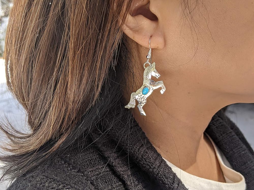 Vintage Navajo Dangle Earrings, Native