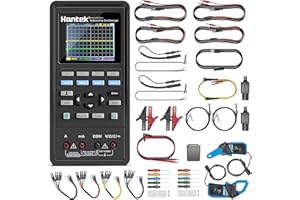 Hantek Professional Automotive Oscilloscope 2D82AUTO, 4 in 1 Handheld Oscilloscope Multimeter, Digital USB Oscilloscope with 2 Channels 80 MHz Bandwidth, Oscilloscope Kit 2D82 III