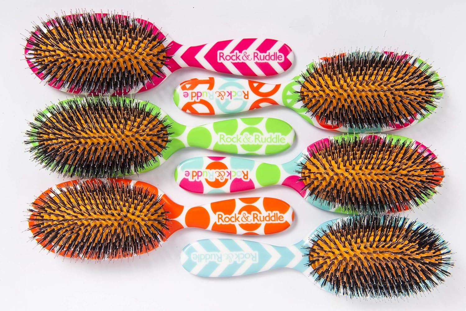 Rock & Ruddle Natural Mixed Bristle Hair Brush for Women Kids (Small/Travel Size, 17.5cm) - Image 5