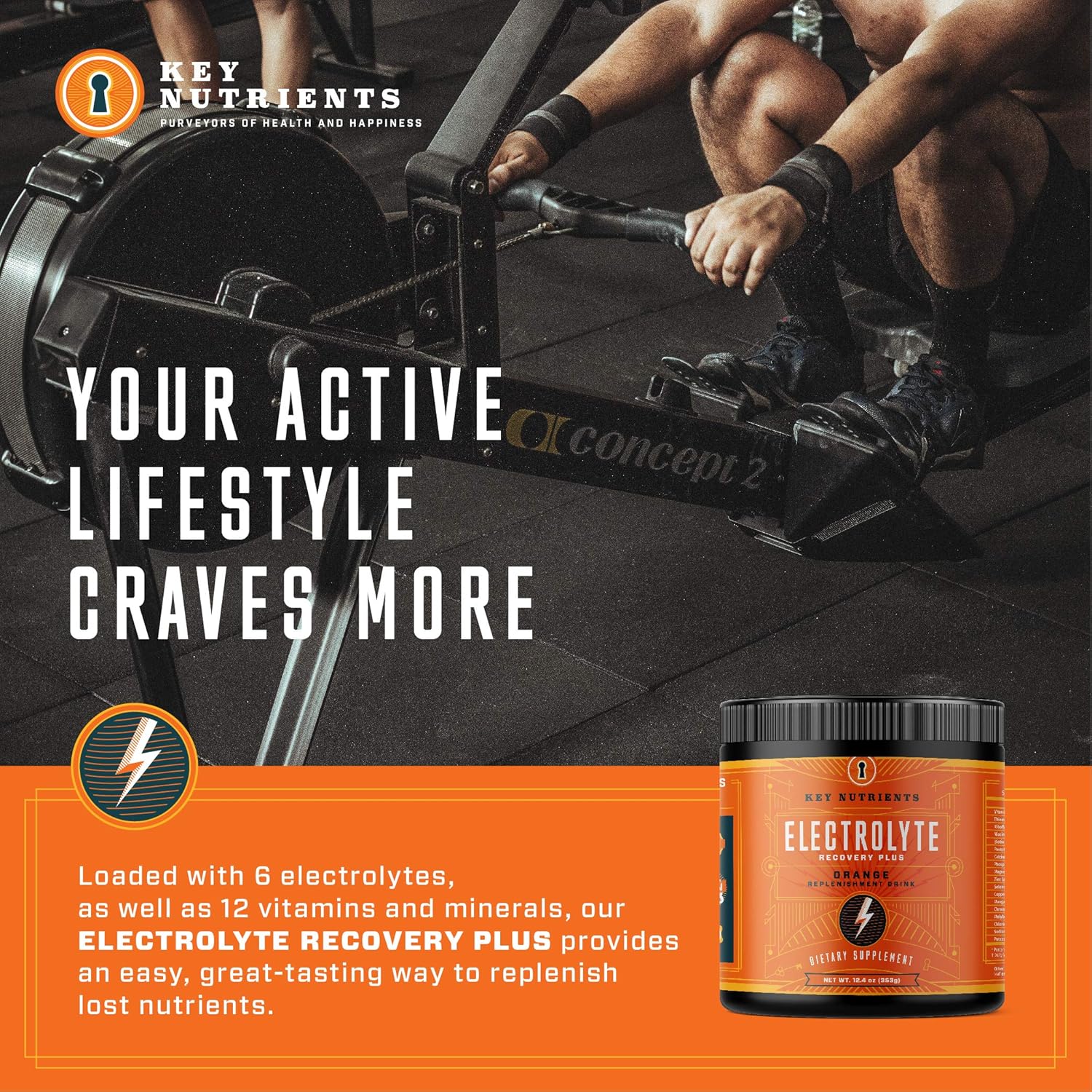 Electrolyte Powder, Orange Hydration Supplement: 90 Servings, Carb, Calorie & Sugar Free, Delicious Keto Replenishment Drink Mix. 6 Key Electrolytes - Magnesium, Potassium, Calcium & More.: Health & Personal Care