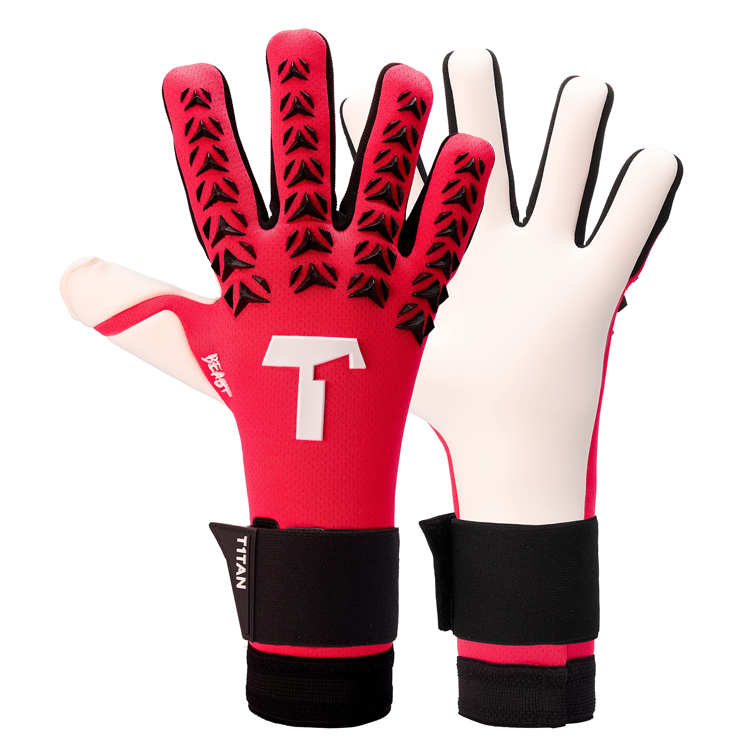 T1TAN Red Beast + LC - Goalkeeper Gloves - Without
