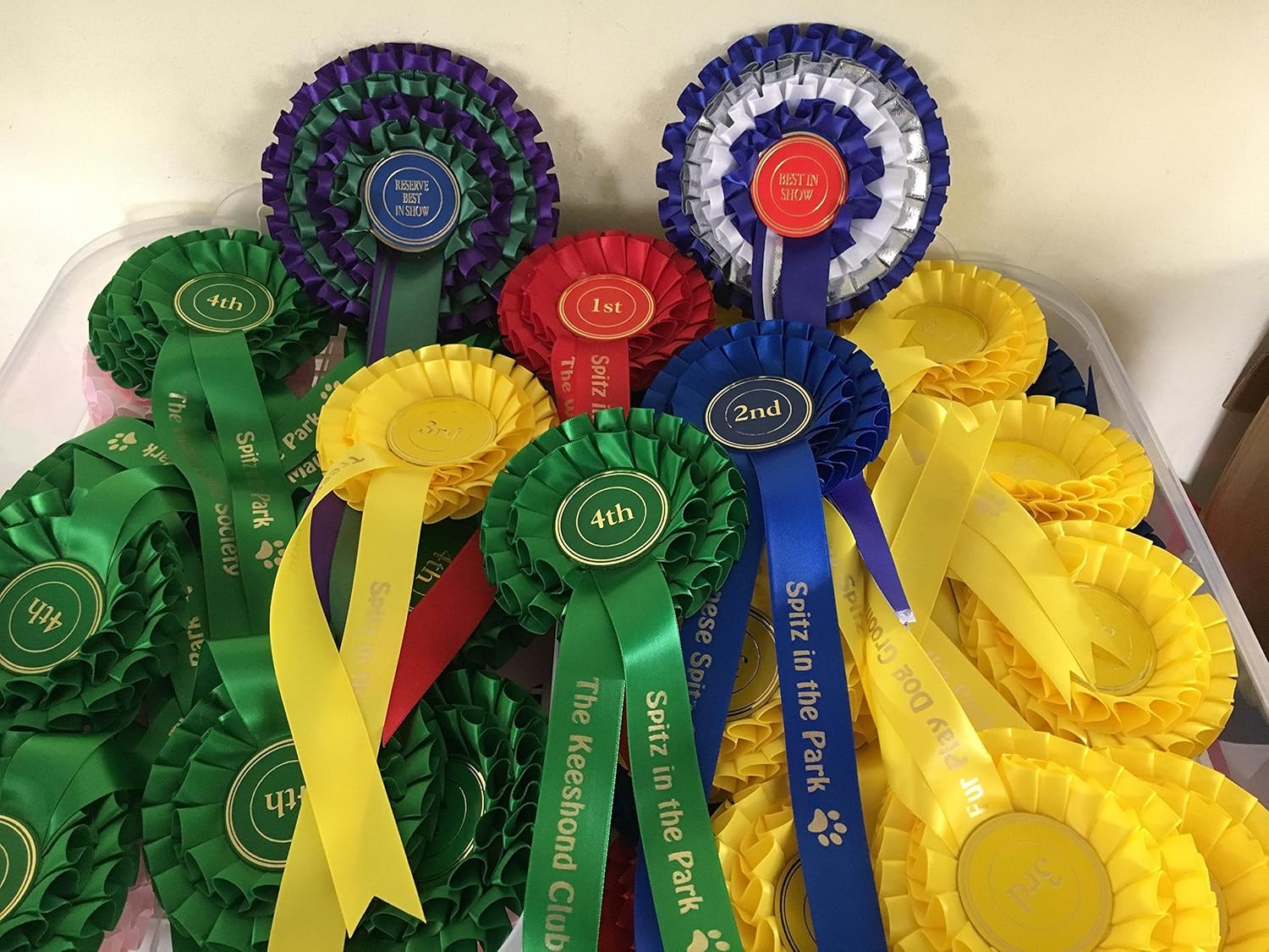 Sporting Goods Large Best In Show & Reserve Best In Show Dog show rosettes can be personalised