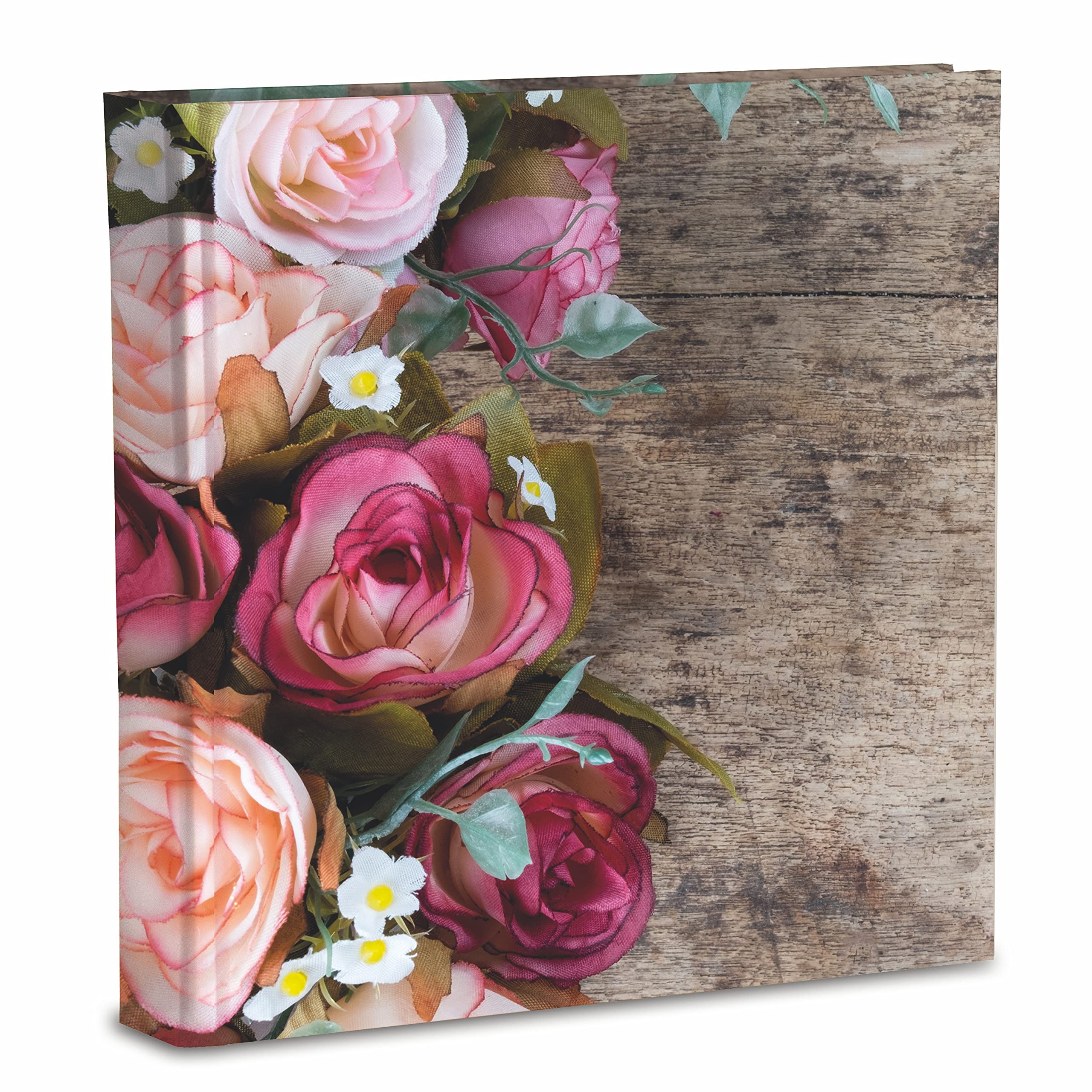 Photo Album 31x31/40fg (80 Pages) in Cardboard Interspersed with Tissue Paper Cover with Matte Laminated Finish, Rose