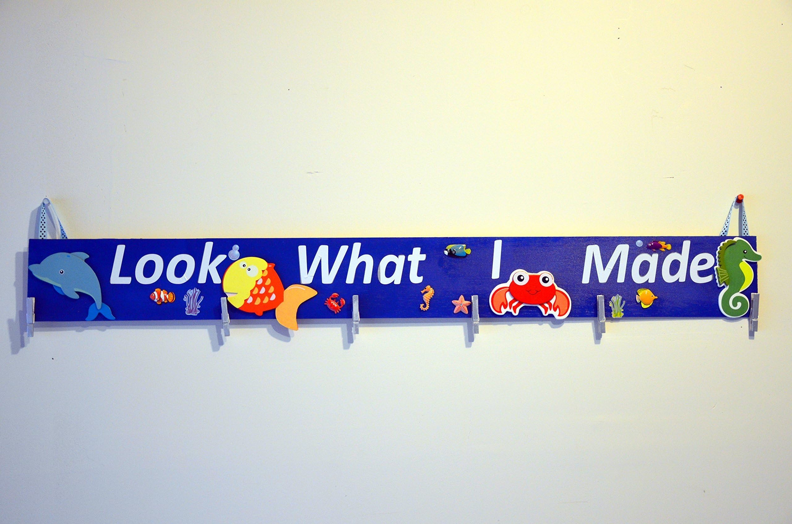Nursery Decor/Kids wall art/Custom Personalized Kids art display/ kids art holder-Ocean AnimalsTheme