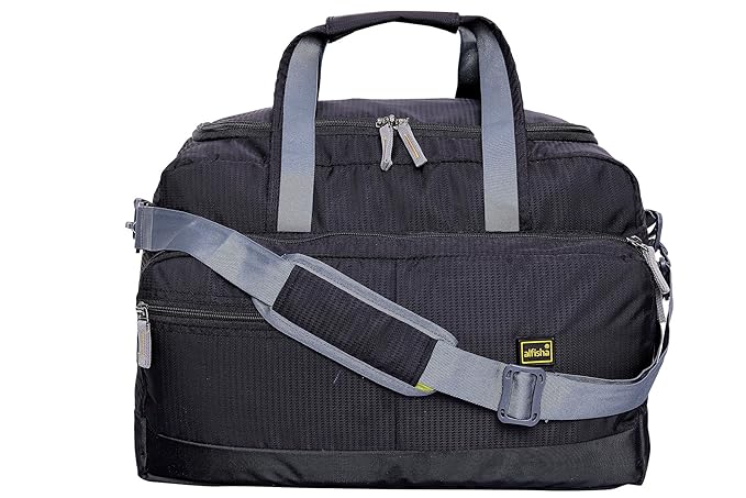 Alfisha Black Lightweight Waterproof Luggage Travel Duffel Bag