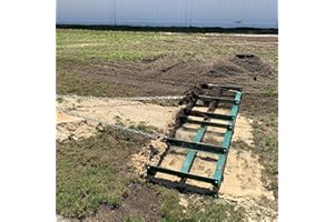 Landzie 8FT Drag Harrow Driveway Grader, 71 LB Heavy-Duty Tow-Behind Lawn Rake, Driveway Drag, and Landscape Rake for Gravel and Lawn Leveling