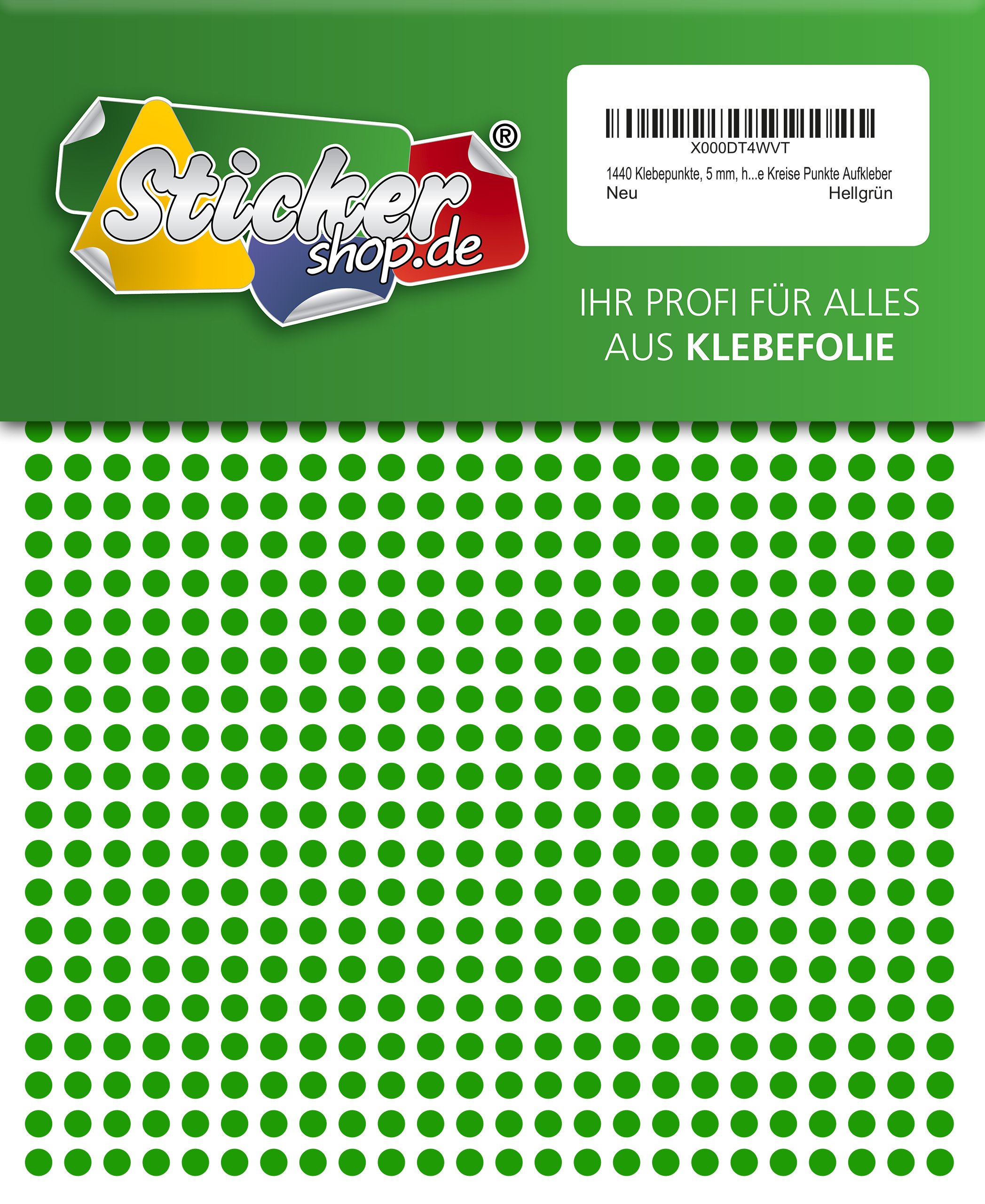 1440 sticky dots, 5 mm, dark blue, made of PVC film, weatherproof, marking points, circles, dots, stickers
