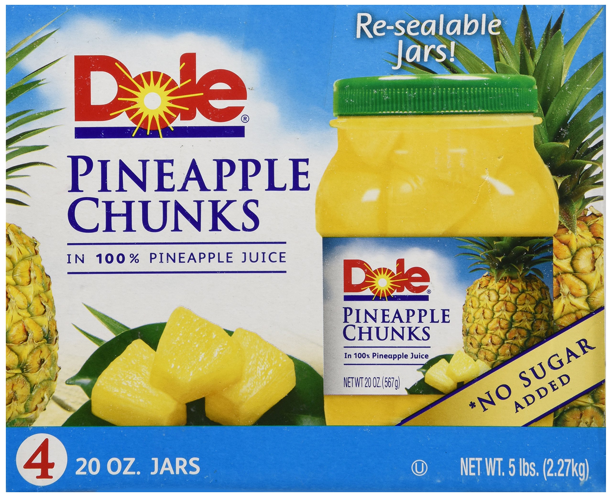 Galleon Dole Pineapple Chunks In 100 Pineapple Juice 20 Oz. 4 Ct.