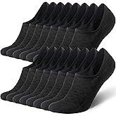 CS CELERSPORT 6/8 Pairs No Show Socks Men with Cushion Low Cut Invisible Non Slip Socks