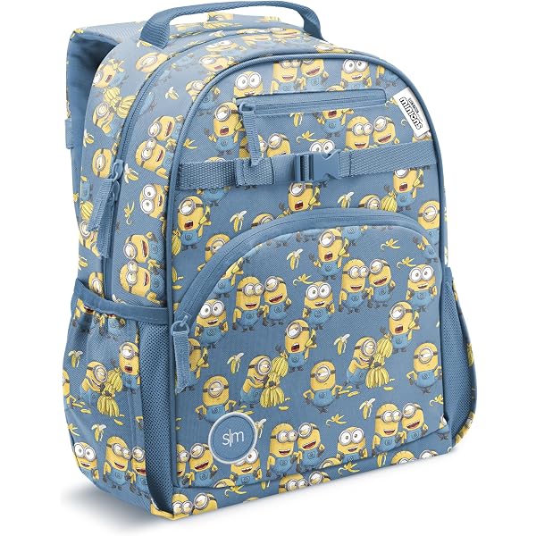 Set Zaino E Porta Pranzo Minions 5 Pezzi Per Bambini &ndash; Accessory Innovations (Blu, 16 Pollici)