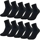 MoHern Black Dress Socks Men, 10 Pairs Soft Mens Dress Socks, Classic and Lightweight Cotton, Thin and Thick Options