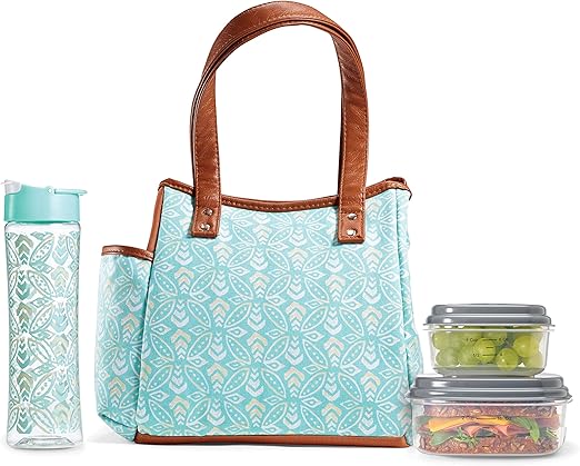 fit and fresh lunch bag with water bottle