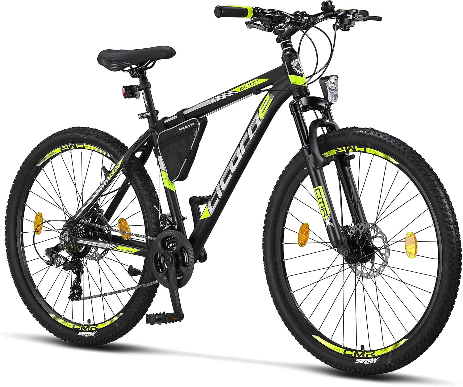 Licorne Bike Bicicleta de montaña prémium para niños, niñas, hombres y mujeres, cambio Shimano de 21 velocidades, para hombre, Effect