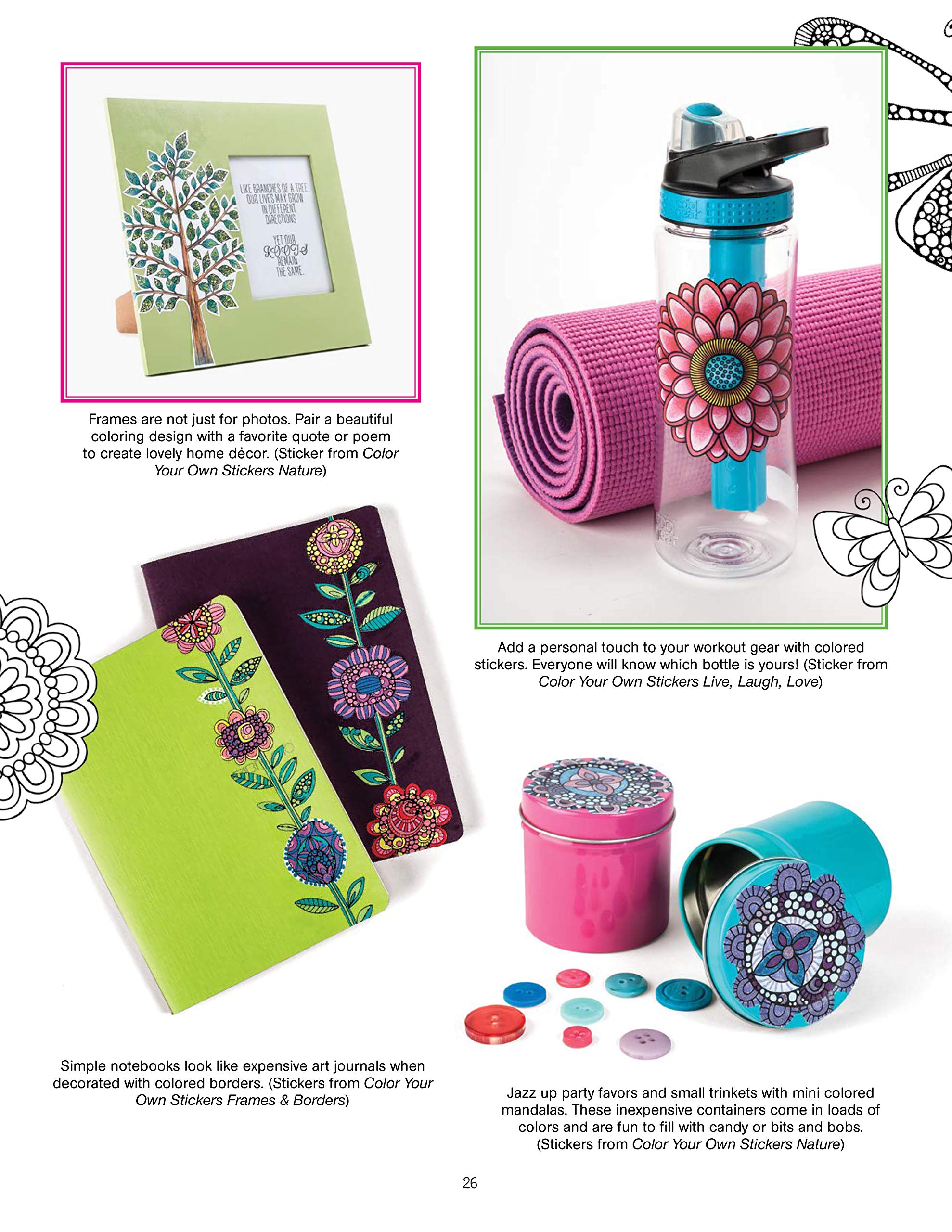 Amazon Com Color Your Own Stickers Nature Just Color Peel