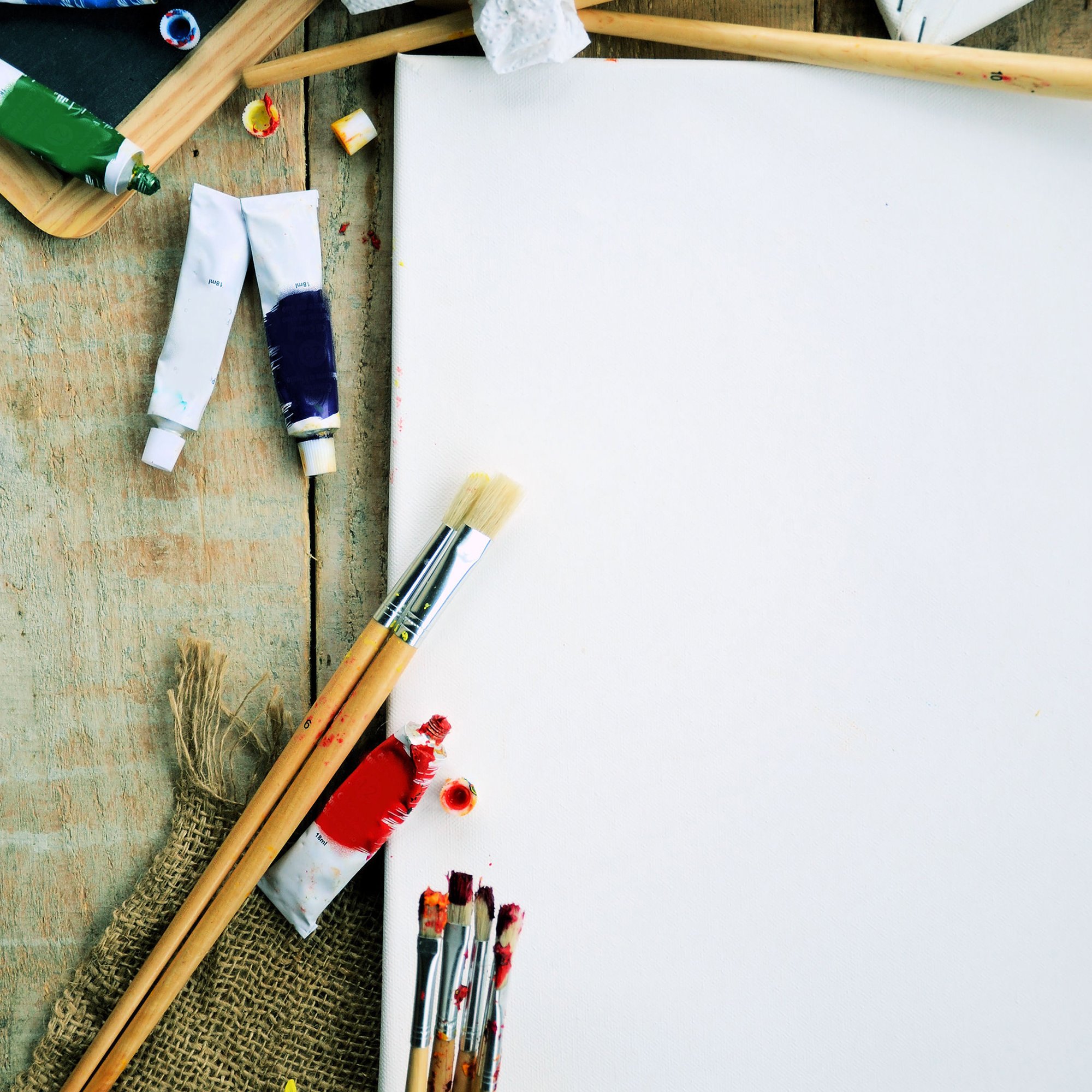 Stretched Canvas Panel Frames EXTRA LARGE 18 x 20 Inches (45.7 cm x 50.8 cm) Professional Quality Acid-Free Artist Canvas Boards for Painting 2 pack Triple Primed with Gesso By Crafts 4 ALL