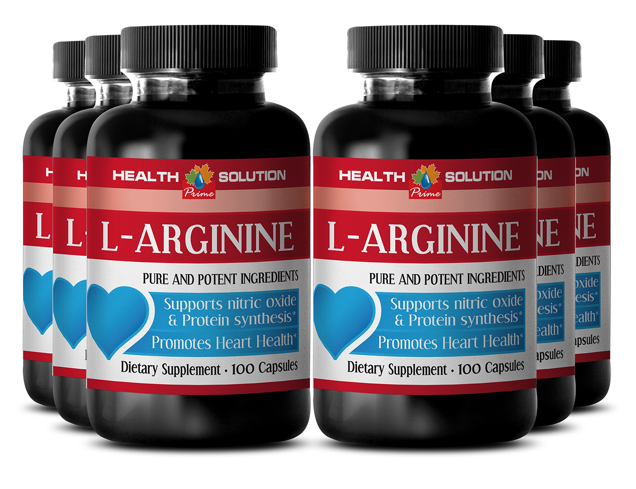 L-arginine - L-ARGININE 500MG - Improve Immune Function (6 Bottles)