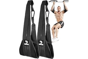 DMoose Fitness Hanging Ab Straps for Pull Up Bar & Core Strength Training - Soft Padded Exercise Straps for Ab Swing & Leg Ra