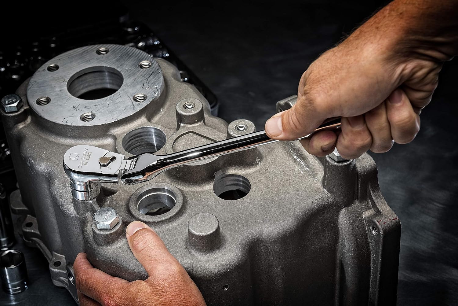 GEARWRENCH 1/4", 3/8" & 1/2" Drive 84 Tooth Flex Head Teardrop Ratchet Set, 4 Pc. - 81230F - Socket Wrenches - 