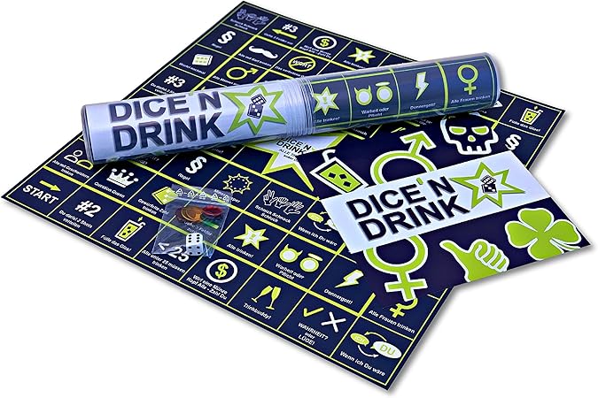 Dice N Drink Das Ultimative Trinkspiel Partyspiel Ab 18 Saufspiel Furs Festival Wurfelspiel Geschenk Brettspiel Witziger Spieleabend Partyartikel Amazon De Spielzeug