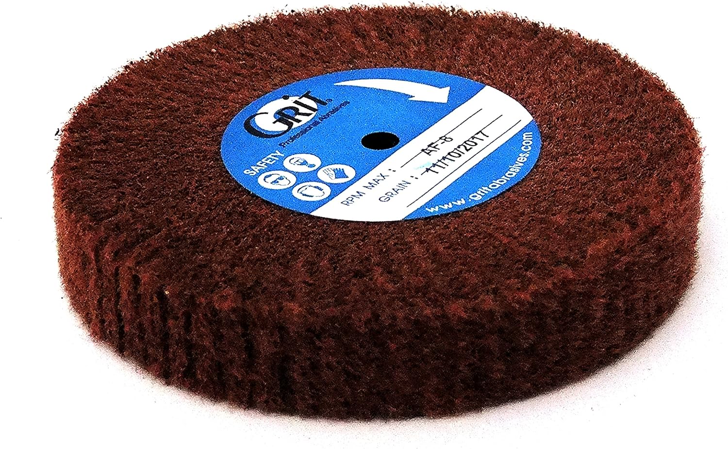 Satin Finish Buff Polishing Wheel 4 1/2 by 3/4 Inch Red Fine