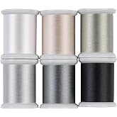 Superior Threads Kimono Silk Sewing Quilting Thread 220 Yard Spool 6-Pack (Neutral 2)