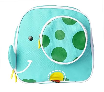 Purple Crane Premium Elephant Cartoon School Bag/bagpack/Backpack for Toddlers for playschool/Nursery/Kinder Garden/Picnic with Safety Anti Lost Children Leash (1 3 Years Age Group) - Blue