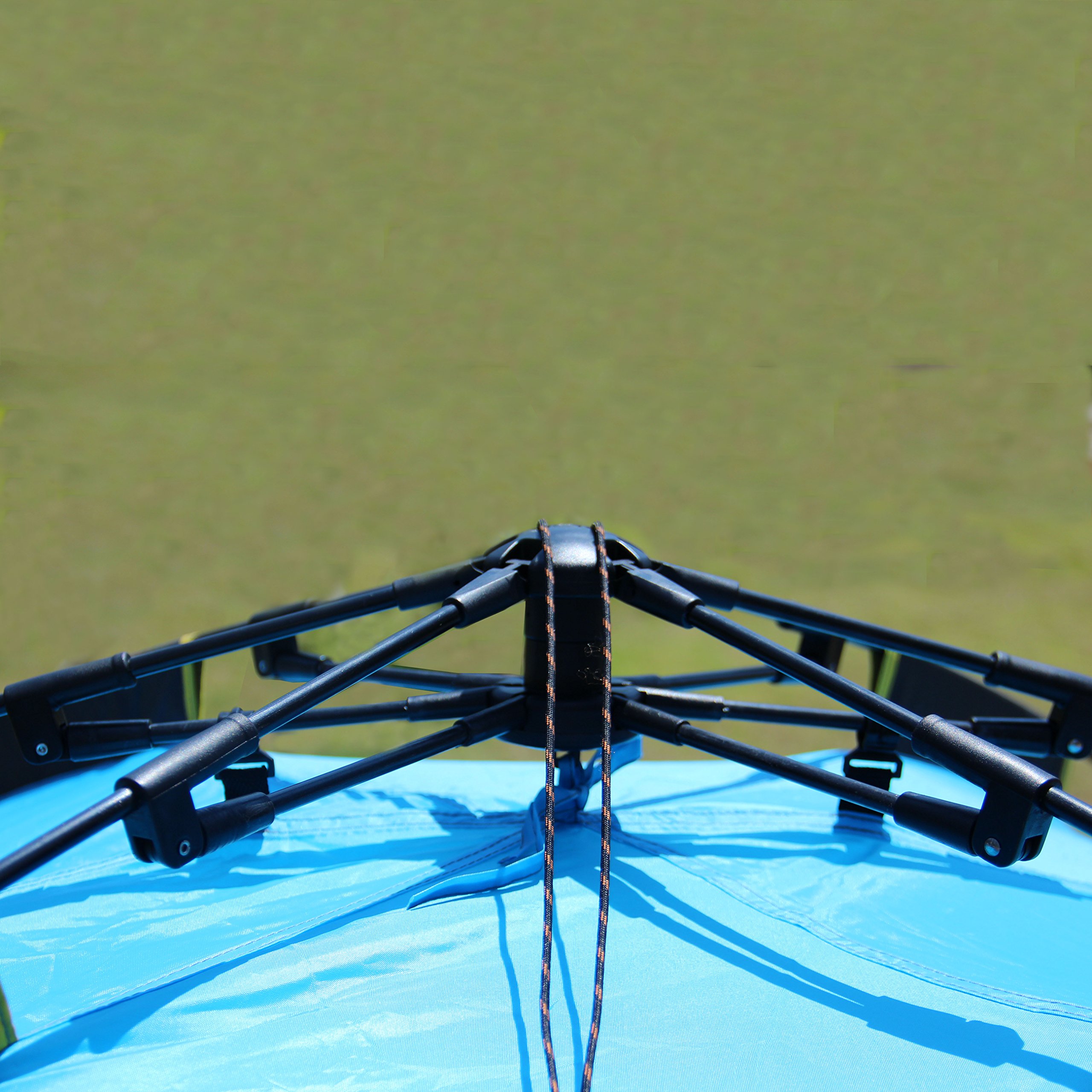 EAXEA 4 Person Popup Tent for Camping,3 Season Waterproof Lightspeed Outdoor Tent Green