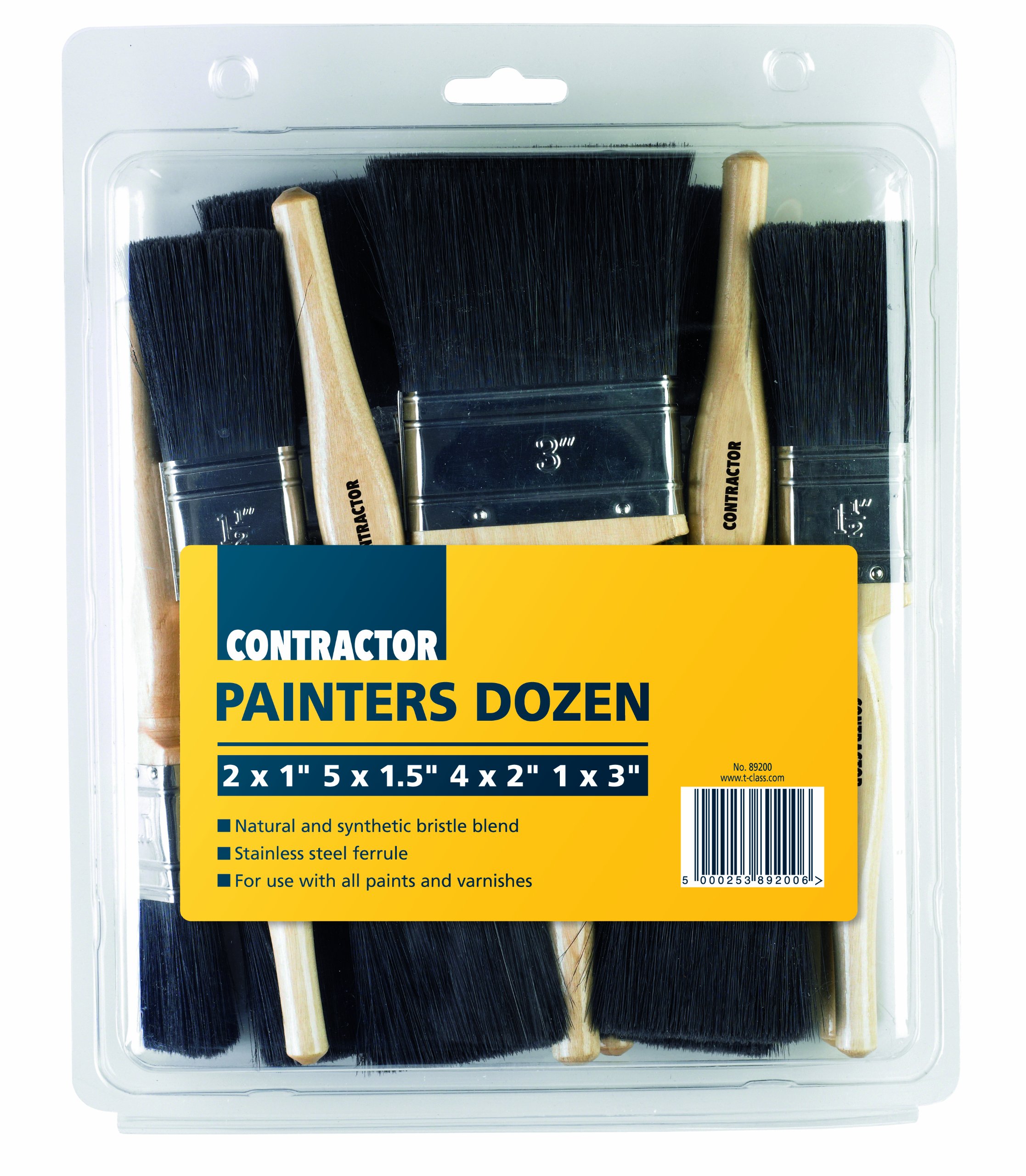 T-class 89200 paint brush, 2 x 1-5 x 1.5-4 x 2-1 x 3 (100% synthetic brushes)