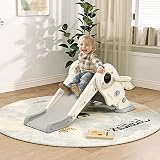 AIYAPLAY Kids 3-in-1 Toddler Slide Climber Basketball Hoop Indoor Foldable view 2