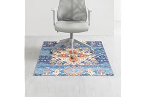 Anji Mountain Rug'd Office Chair Mat for Carpet & Hardwood Floor - Jacquard Woven Top, Anti-Slip Backing, Low Pile, Floor Protector Desk Chair Mat, Office Rugs for Rolling Chairs (40 x 54)