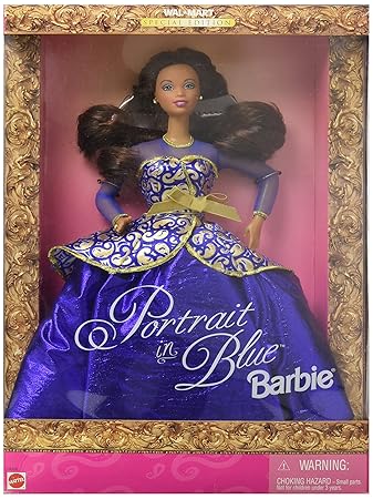portrait in blue barbie