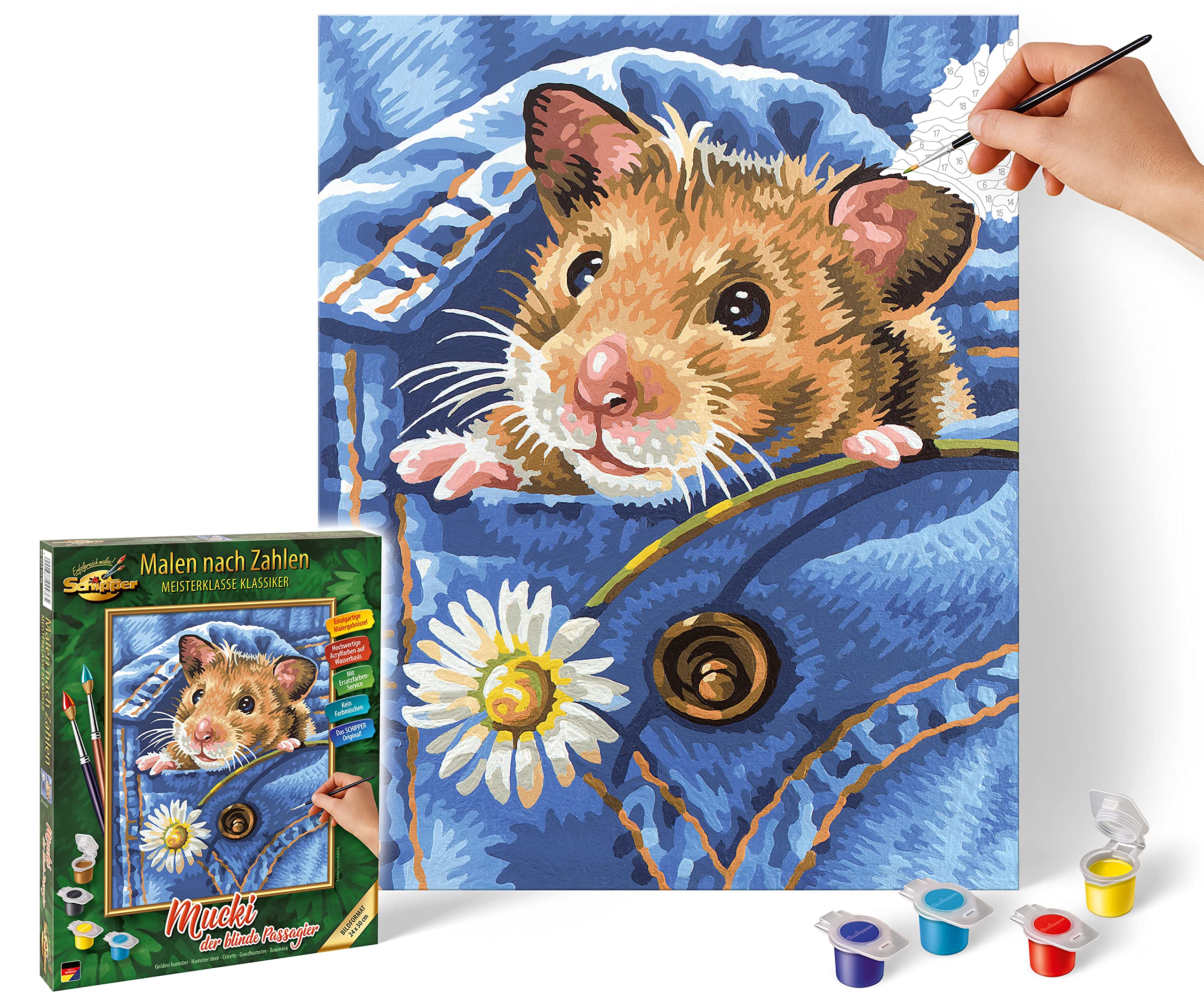 Schipper 609240436 "Kids Mucki The Blind Passenger" Paint By Numbers Board