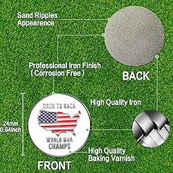 FINGER TEN Golf Ball Marker with Hat Clip Markers