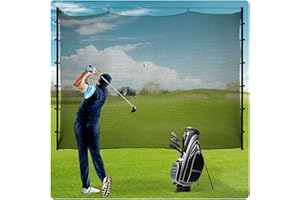 HITTOP Sports Netting,Golf Practice Net Hitting Net with 33Feet Nylon Rope Also for Baseball, Hockey, Soccer, LAX and More - 10x10ft/10x15ft/10x20ft/10x25ft/10x30ft/10x40ft/10x50ft