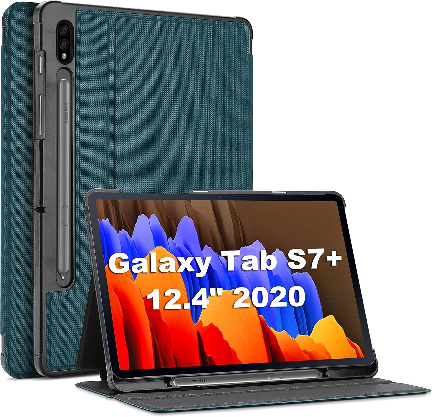 ProCase Case for Samsung Galaxy Tab S8 Plus 2022/ Tab S7 Fe 2021/ Tab S7 Plus 2020 with Pen Holder
