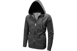 LAIWANG Men's Full Zip Fleece Hoodie zippered Color Block hooded slim Fit Long Sleeve Lightweight Sweatshirt