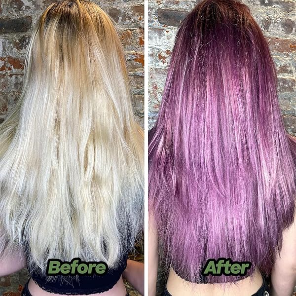 PURPLE SEMI-PERMANENT HAIR COLOR FOR GREY HAIR – 3 IN 1 INSTANT PLANT-BASED FORMULA FOR ALL HAIR TYPES, 15-MINUTE BUBBLE DYE KIT FOR WOMEN