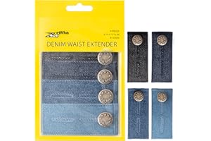 ZEFFFKA Denim Waist Extender Button for Jeans and Skirt Comfy Metal Buttons 4 pcs Assorted Colors
